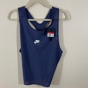 Nike Navy Blue Mesh Racerback Tank Top